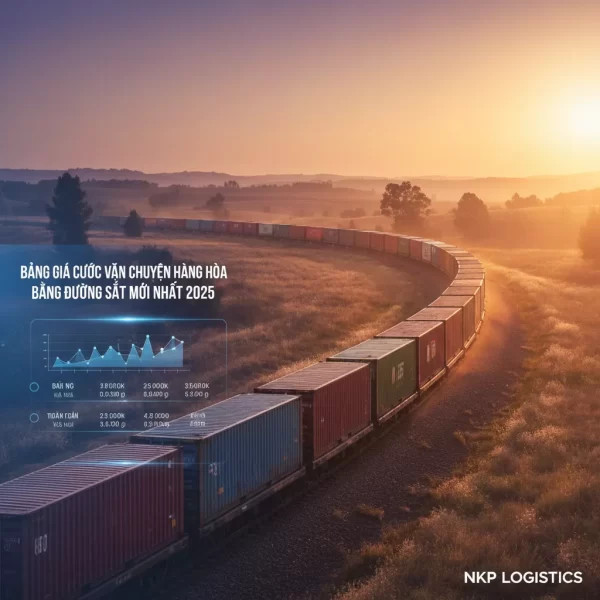 2. Đoàn tàu hàng hóa trải dài lúc hoàng hôn