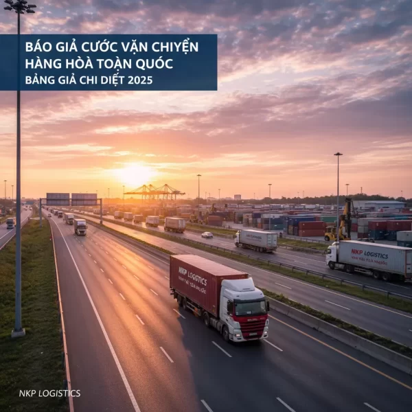 2. Xe tải chạy trên cao tốc lúc bình minh