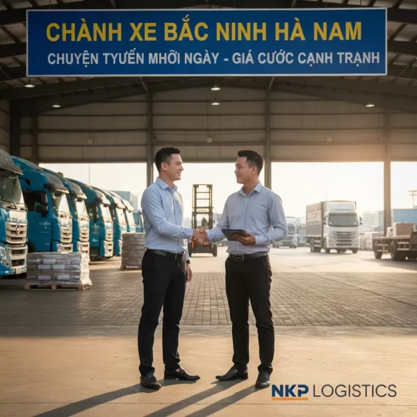 4. Tài xế bắt tay đối tác tại kho Bắc Ninh.