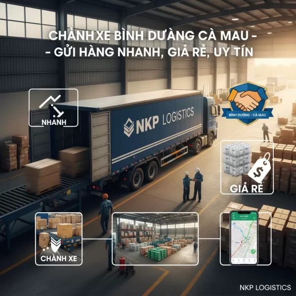 Dựa trên tiêu đề 'Chành Xe Bình Dương Cà Mau – Gửi Hàng Nhanh, Giá Rẻ, Uy Tín', đây là 5 từ khóa ảnh độc đáo: