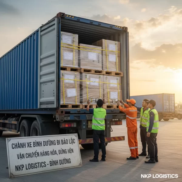 2. Hàng hóa niêm phong cẩn thận trước giờ lăn bánh