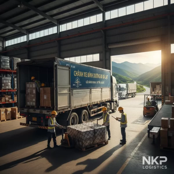 Dựa trên tiêu đề 'Chành xe Bình Dương đi Đà Lạt – Gửi hàng nhanh, uy tín, giá rẻ', đây là 5 từ khóa ảnh độc đáo: