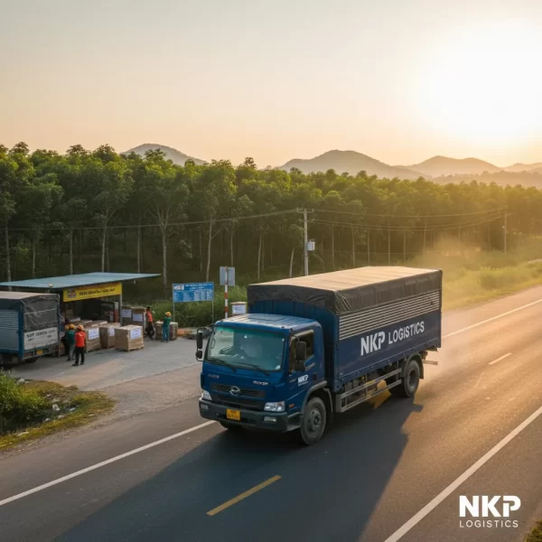 2. Xe tải trên quốc lộ 14