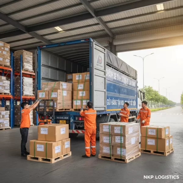 3. Sắp xếp hàng hóa khoa học lên xe