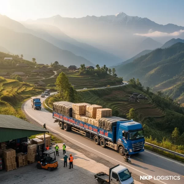 1. Xe tải vượt đèo lên Lào Cai