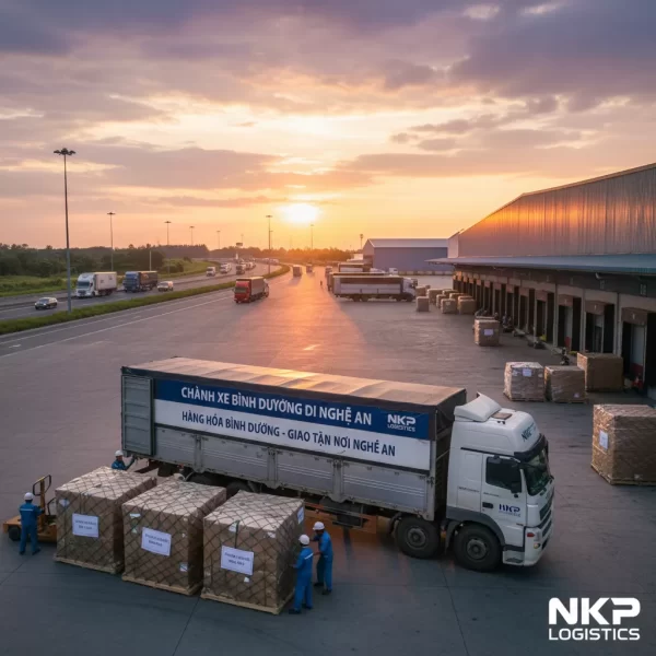 Dựa trên tiêu đề 'Chành Xe Bình Dương Đi Nghệ An Uy Tín – Nhận Giao Tận Nơi | NKP Logistics', đây là 5 từ khóa ảnh độc đáo: