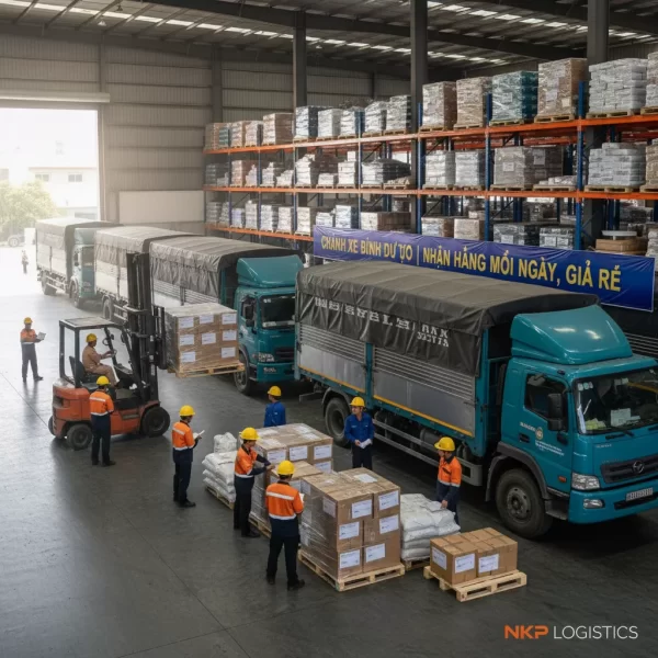 1. Hàng hoá tập kết tại kho Bình Dương