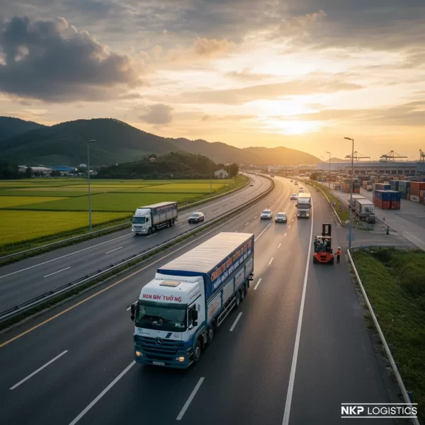 3. Xe tải đường dài lăn bánh trên cao tốc