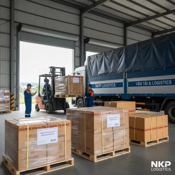 4. Hàng hóa được đóng gói cẩn thận, sẵn sàng lên đường