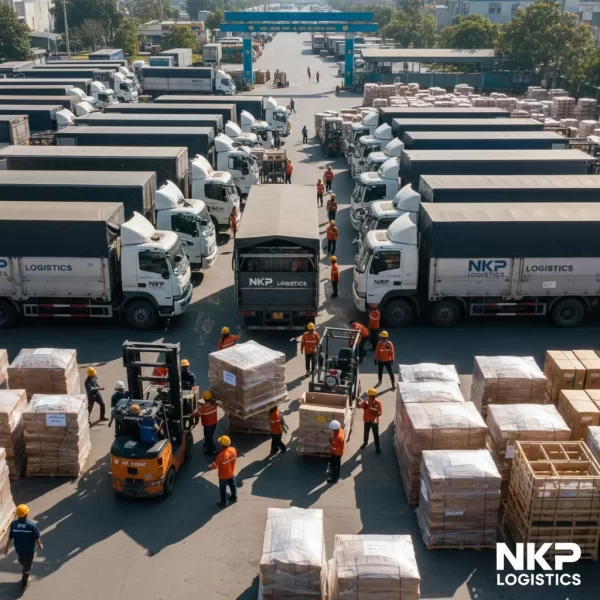 4. Kho bãi Bình Dương tấp nập