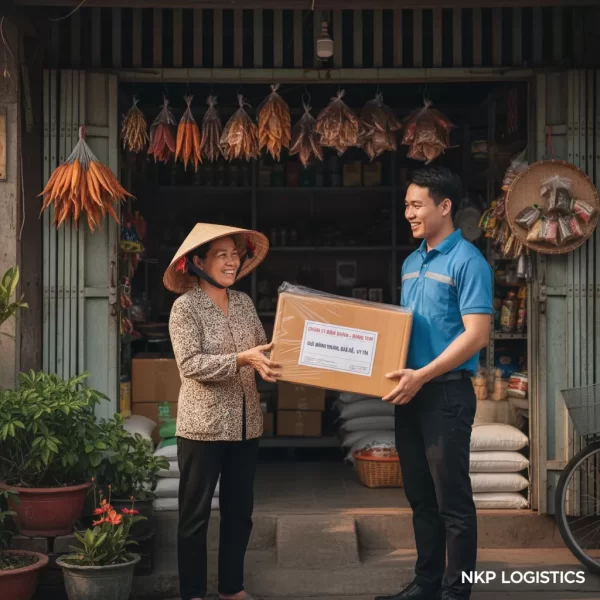 4. Chủ một cửa hàng nhỏ ở Đồng Tháp vui mừng nhận kiện hàng nguyên vẹn.