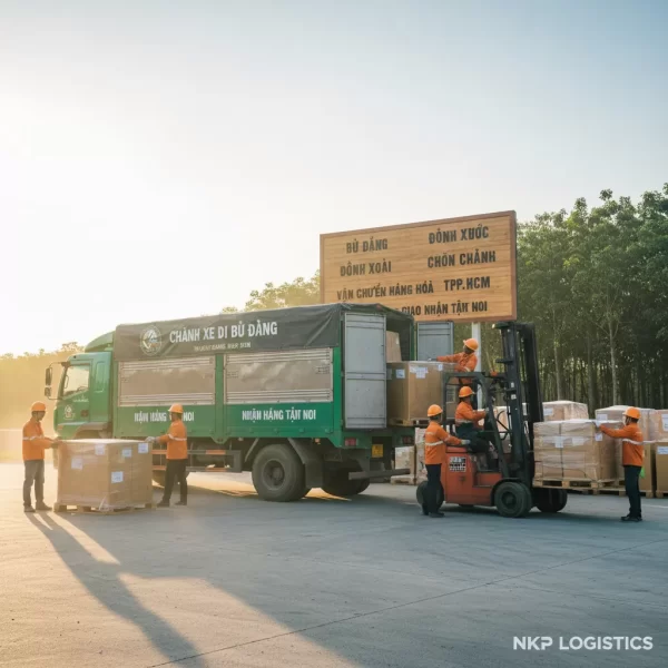 Dựa trên tiêu đề 'Chành Xe Đi Bù Đăng Bình Phước | Nhận Hàng Tận Nơi', đây là 5 từ khóa ảnh độc đáo: