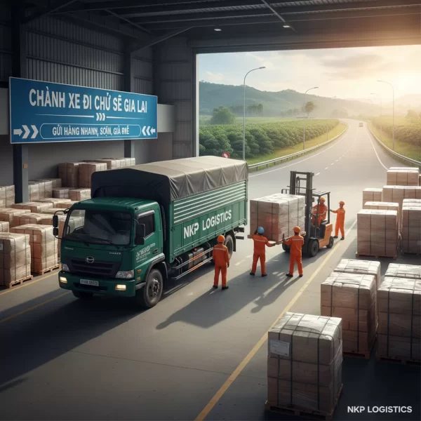 Dựa trên tiêu đề "Chành xe đi Chư Sê Gia Lai – Gửi hàng nhanh, an toàn, giá rẻ", dưới đây là 5 từ khóa ảnh độc đáo: