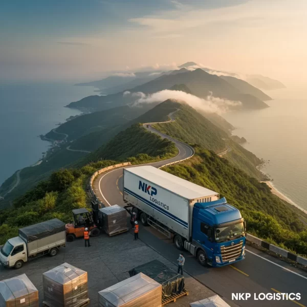 1. Xe tải vượt đèo Hải Vân