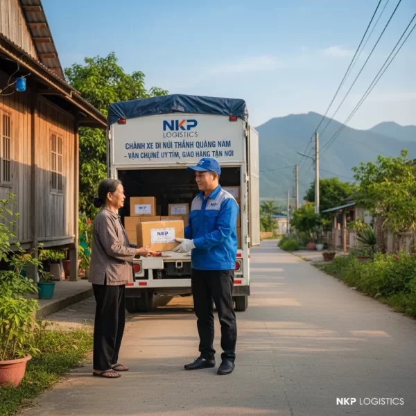 3. Bác tài trao kiện hàng tận tay người nhận