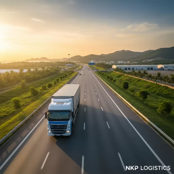 1. Xe tải lướt nhanh trên cao tốc đi Vũng Tàu