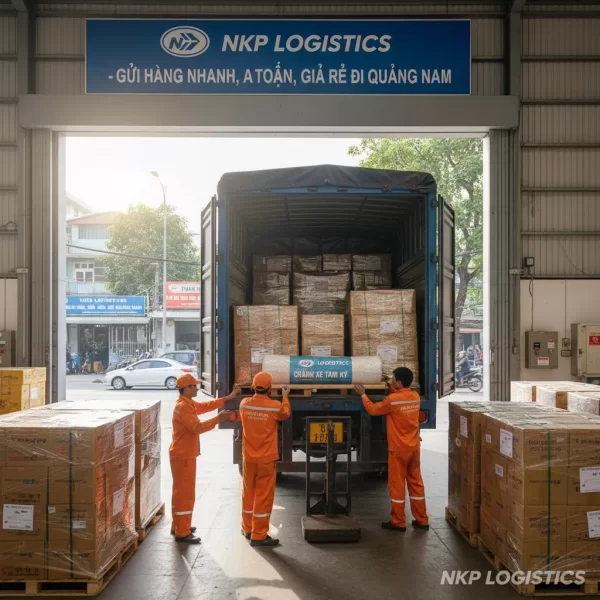 2. Hàng hóa sắp xếp ngay ngắn lên xe đi Quảng Nam