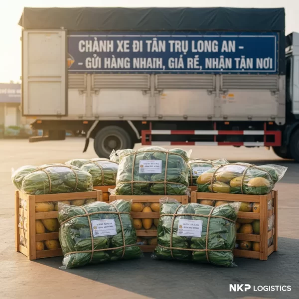 3. Kiện hàng nông sản Long An được đóng gói cẩn thận