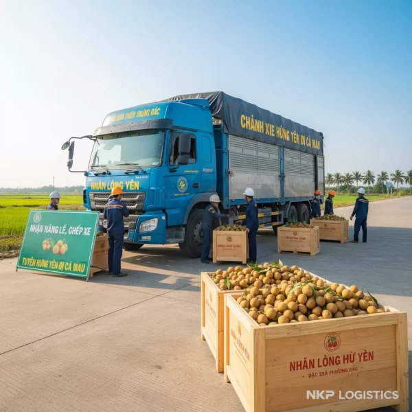 4. Đặc sản nhãn lồng Hưng Yên đóng thùng đi phương Nam.