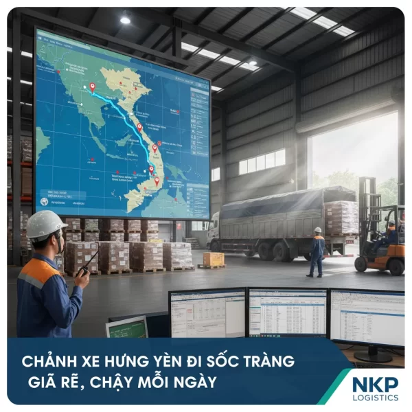 4. Lịch trình vận chuyển trên bản đồ Việt Nam.