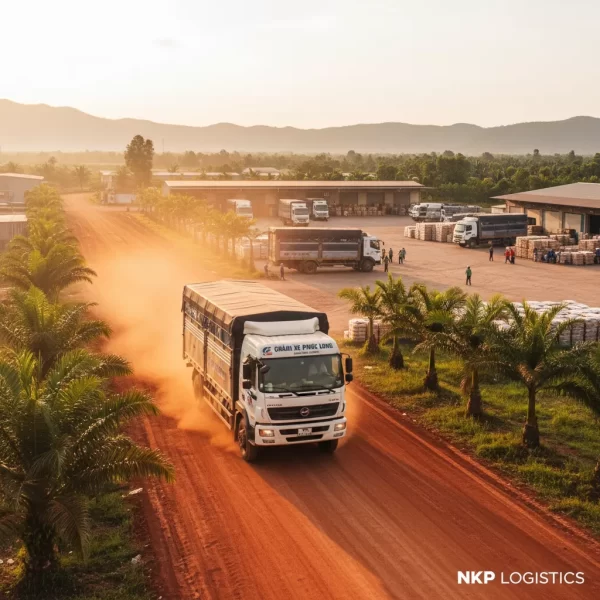 2. Xe tải trên cung đường đất đỏ