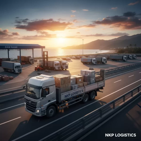 4.  Xe tải trên tuyến đường đi Cam Ranh