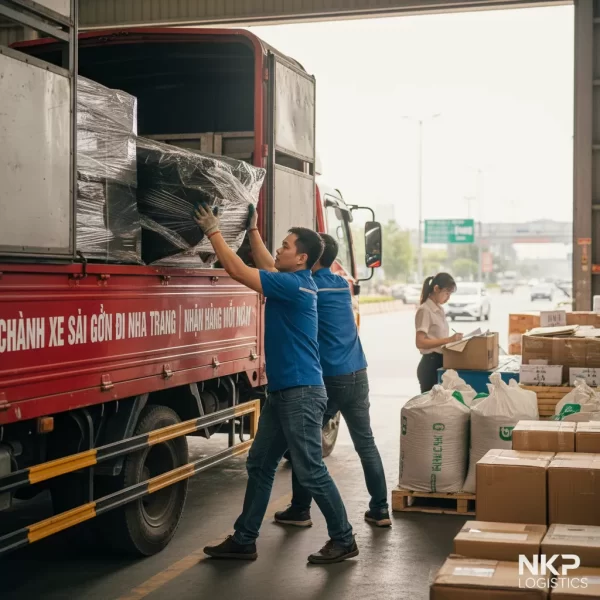 Nhân viên bốc xếp hàng hóa