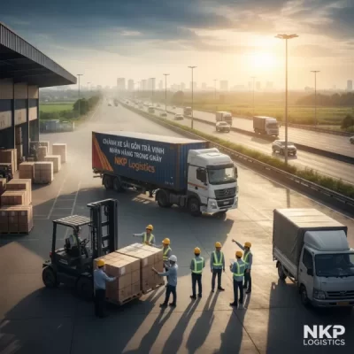 Dựa trên tiêu đề 'Chành Xe Sài Gòn Trà Vinh | Nhận Hàng Trong Ngày | NKP Logistics', đây là 4 từ khóa ảnh độc đáo: