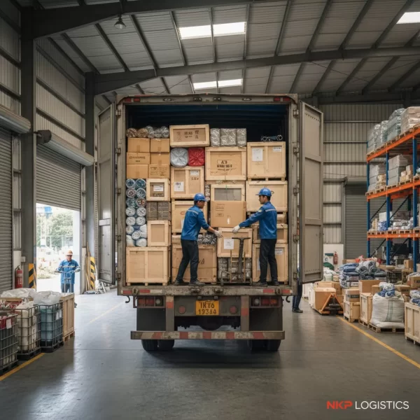 3. Hàng hóa đa dạng được xếp khéo léo như trò chơi Tetris.