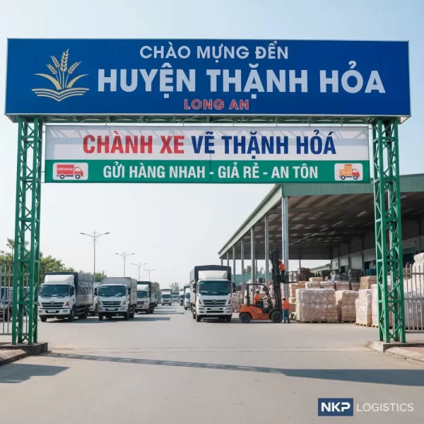 4.  Bảng chào mừng huyện Thạnh Hóa