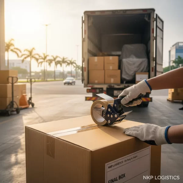 4. Thùng đồ cuối cùng được niêm phong an toàn