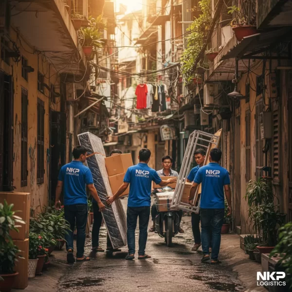 3. Vận chuyển qua hẻm nhỏ đặc trưng Quận 10