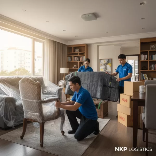 1. Đội ngũ bọc lót đồ đạc cẩn thận