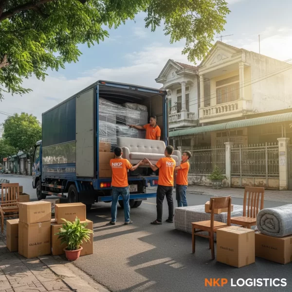 3. Sắp xếp nội thất lên xe tải