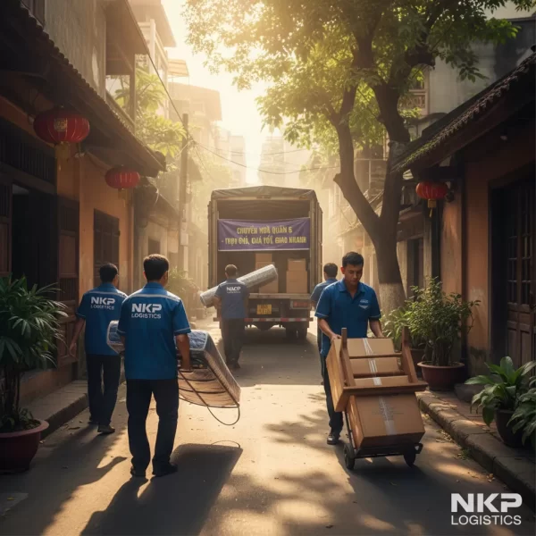 4. Khoảnh khắc đồ đạc được chuyển đi nhanh chóng