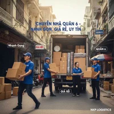 Dựa trên tiêu đề 'Chuyển Nhà Quận 6 – Nhanh Gọn, Giá Rẻ, Uy Tín', dưới đây là 6 từ khóa ảnh độc đáo: