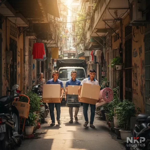 3. Chuyển dọn trong hẻm nhỏ Quận 8