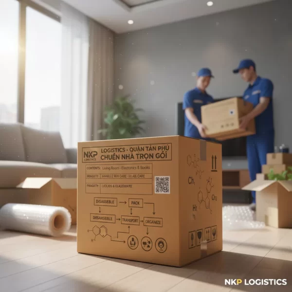 4. Thùng carton được dán nhãn khoa học