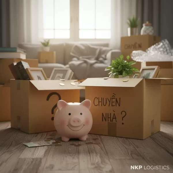 2. Heo đất bên cạnh thùng đồ carton