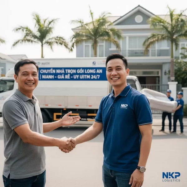 4. Nụ cười hài lòng của gia chủ khi bắt tay người đội trưởng.