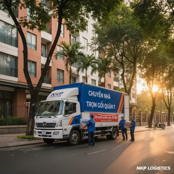 3. Xe tải chuyển nhà trước chung cư Quận 7