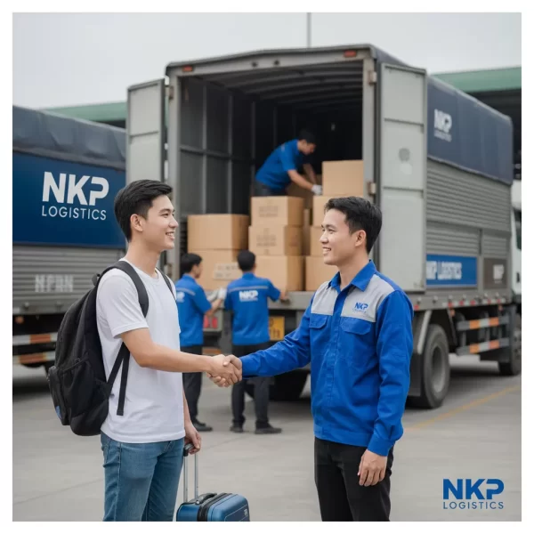 4.  Sinh viên hài lòng bắt tay nhân viên