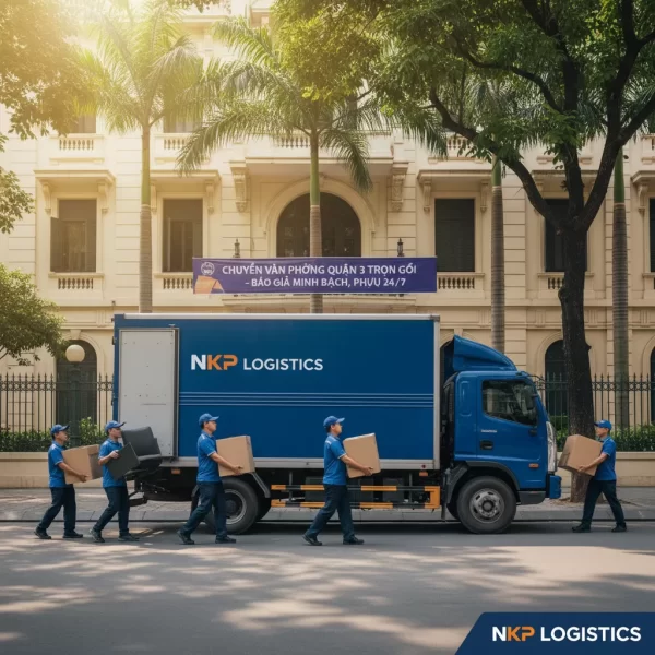 4. Xe tải tại văn phòng Quận 3