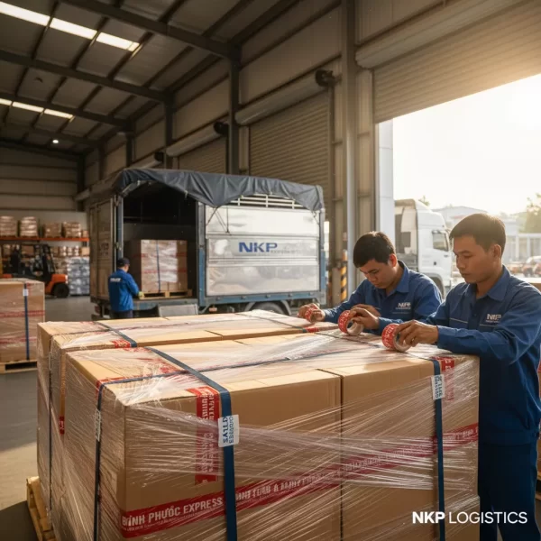 2. Hàng hóa được niêm phong kỹ càng trước khi đi