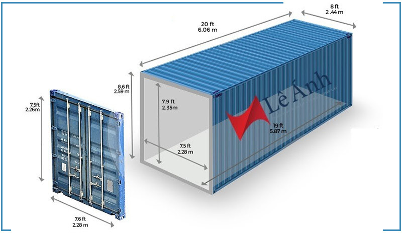 Kích Thước Container 20 Feet? Bao Nhiêu Khối?