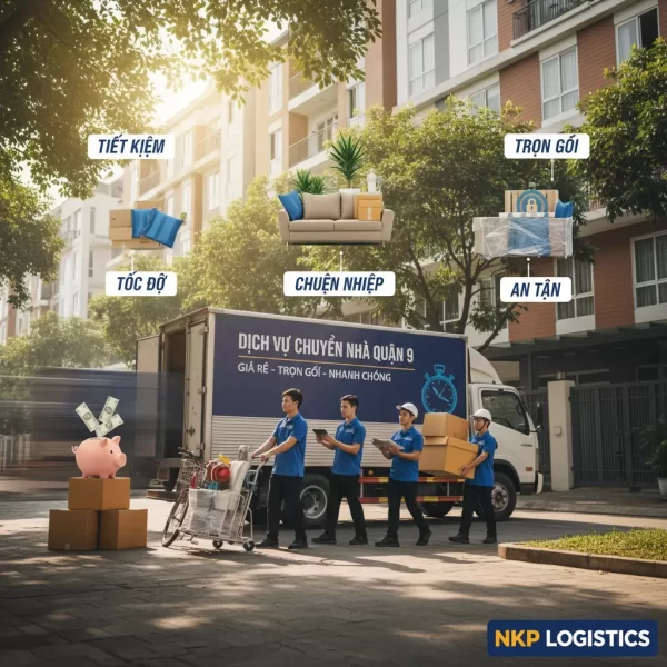 Dựa trên tiêu đề 'Dịch Vụ Chuyển Nhà Quận 9 Giá Rẻ – Trọn Gói – Nhanh Chóng', đây là 5 từ khóa ảnh độc đáo: