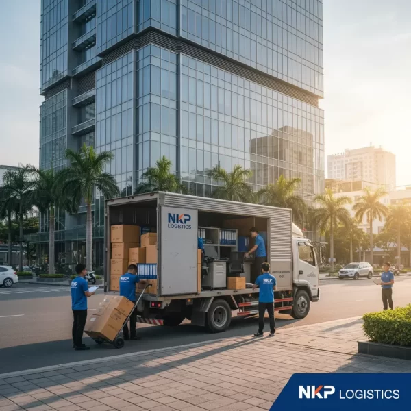 4. Vận chuyển văn phòng đến toà nhà hiện đại Quận 2.