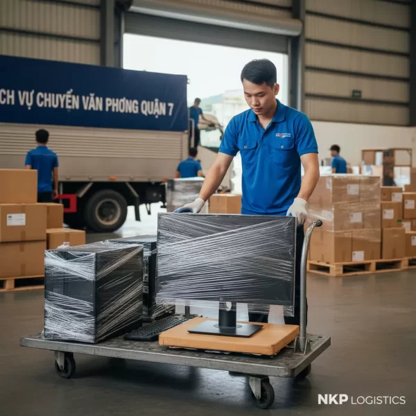 1. Bọc màng PE màn hình máy tính