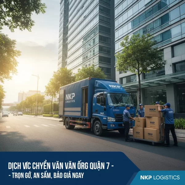 3. Xe tải đậu trước tòa nhà văn phòng Quận 7