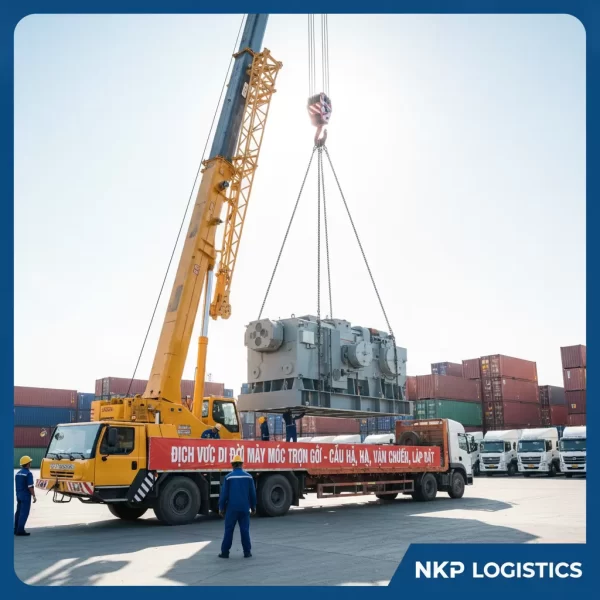 1. Cẩu máy công nghiệp hạng nặng
